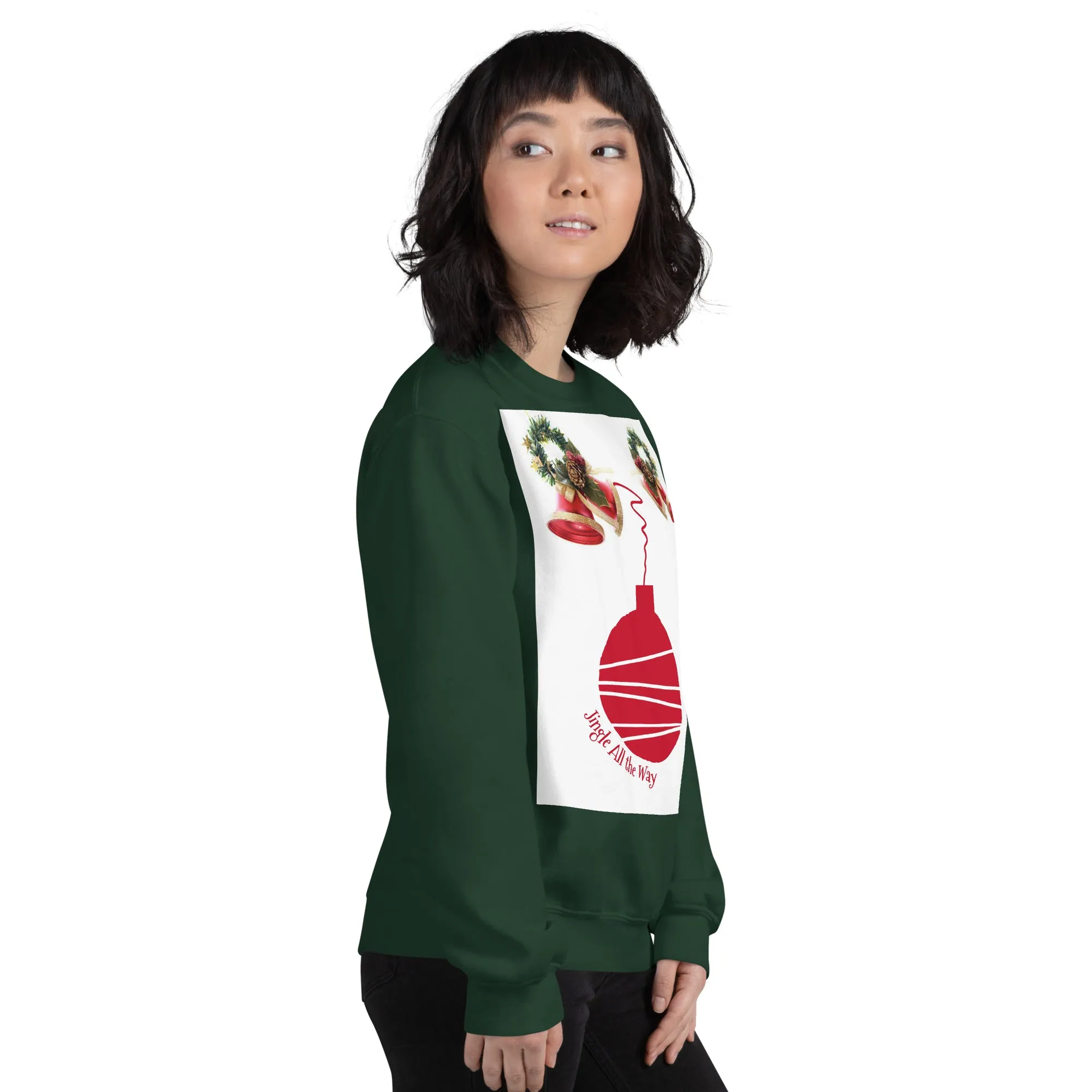 Jingle All the Way Christmas Sweatshirt (Glamourange Christmas Sweatshirt Womens)