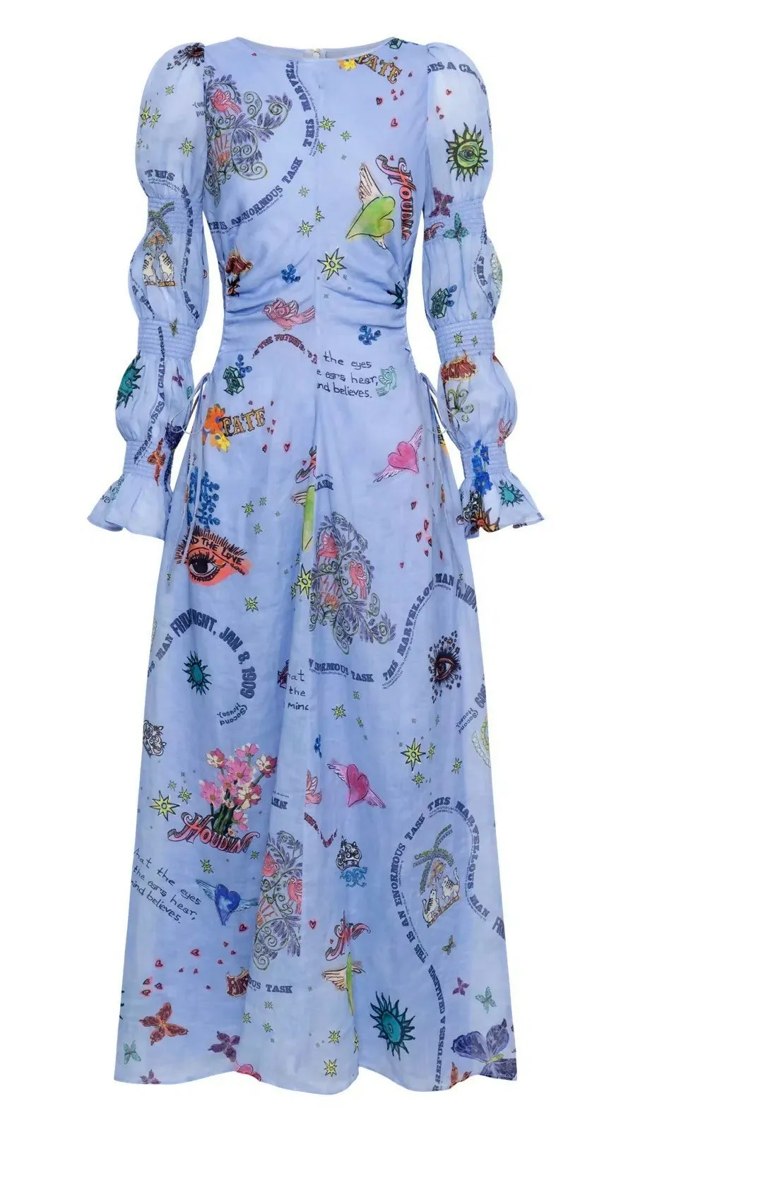 Kate Ford Caracus Cut Out Gown Multi Print Size 10