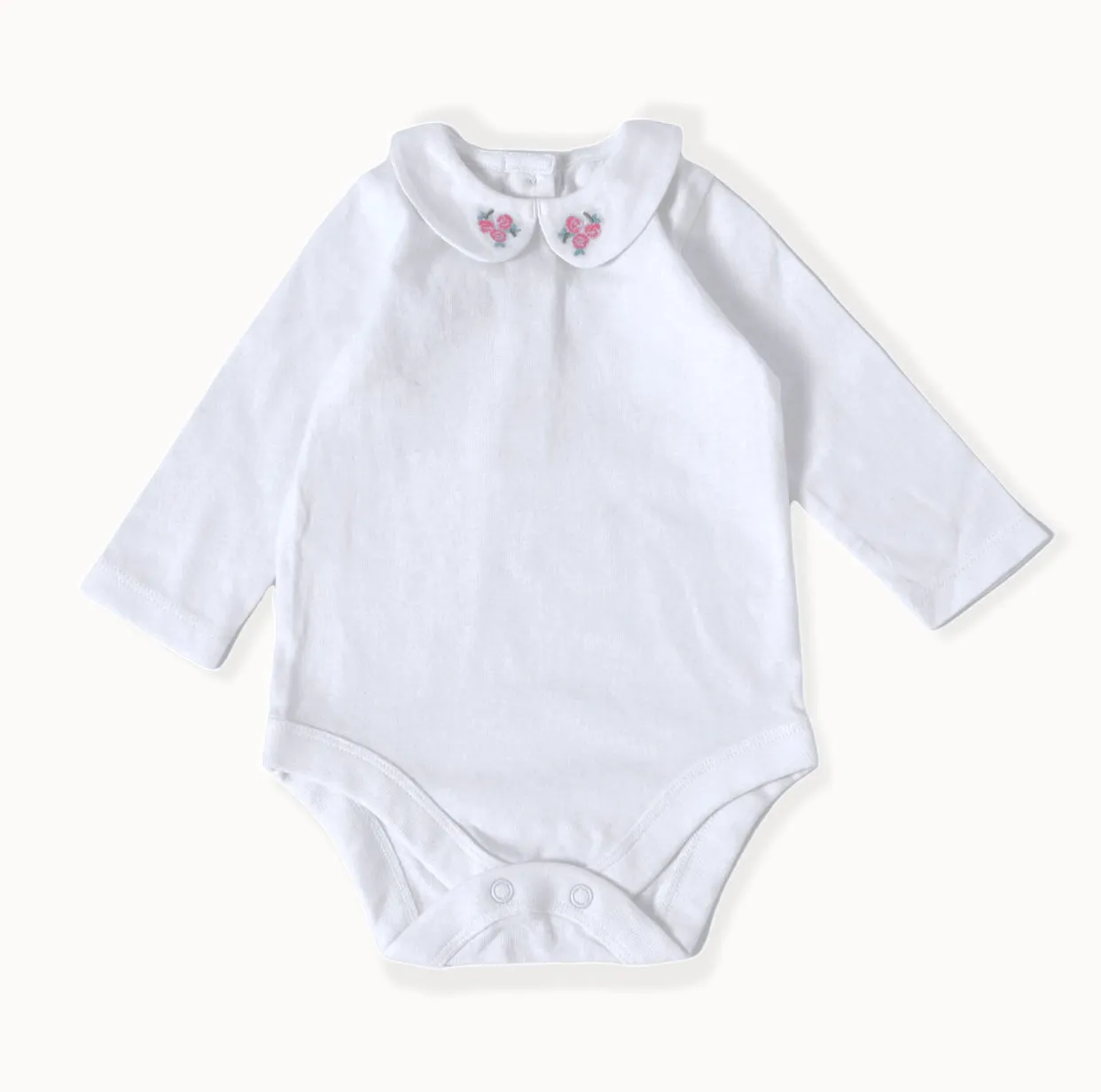 Knit Romper   Embroidered Bodysuit Set