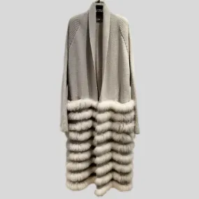 Knitting Strip Sewed Together Long Sweater