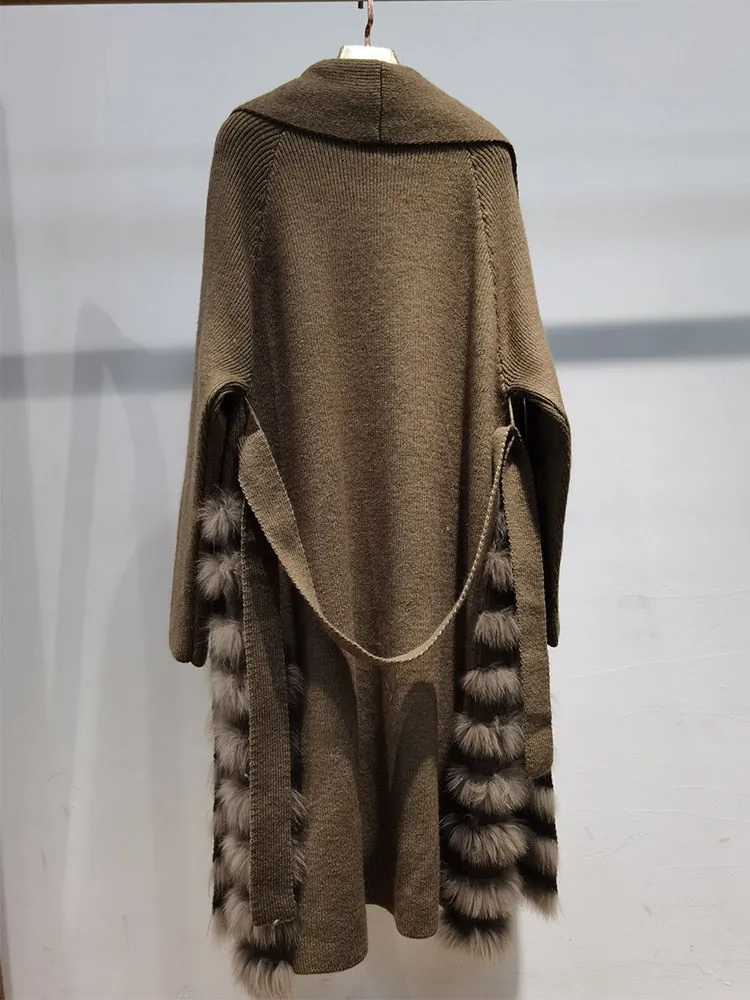 Knitting Strip Sewed Together Long Sweater