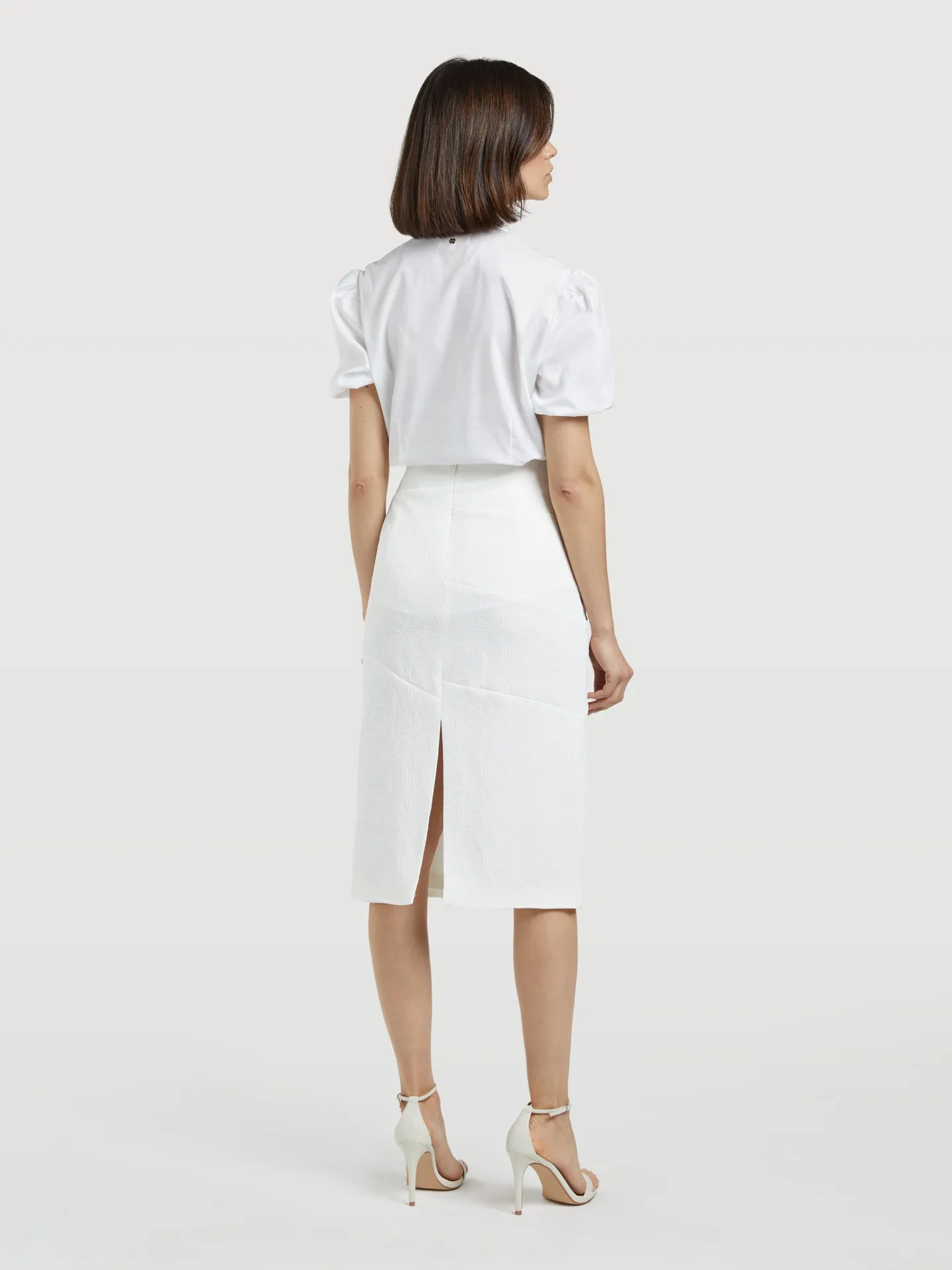 Knots Jacquard Pencil Skirt
