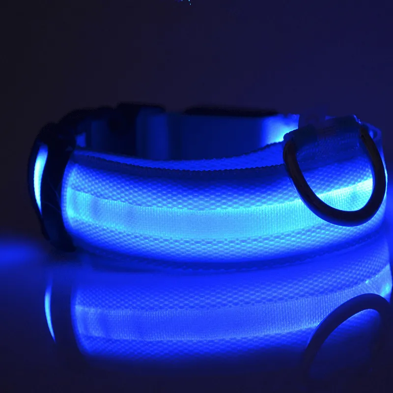 LED Dog Collar New USB Rechargeable 3 Modes