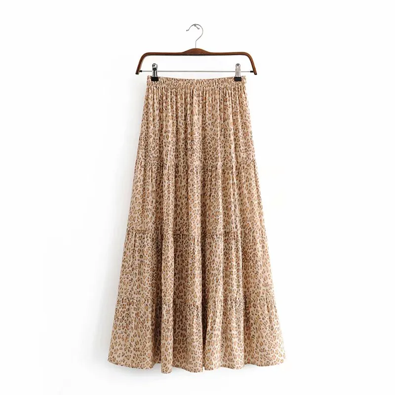 Leopard Print Maxi Skirt