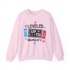 Leveled Up Mama Crewneck Sweatshirt - Unisex Gaming Gift