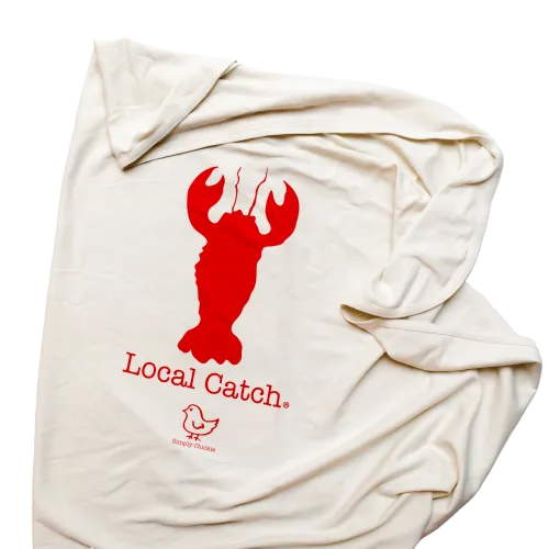 Lobster Long Sleeve Romper, Hat & Blanket Gift Set