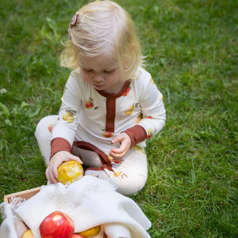 Long Sleeve Pocket Romper - Orchard