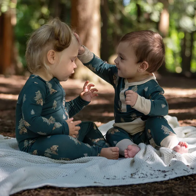 Long Sleeve Pocket Romper - Owls