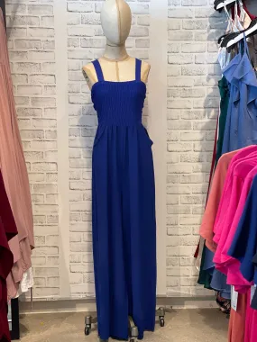 Lonny Raw Hem Pantsuit in Blue