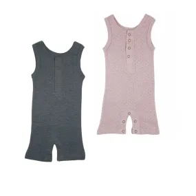 L'ovedbaby Pointelle Sleeveless Romper Set 18-24m