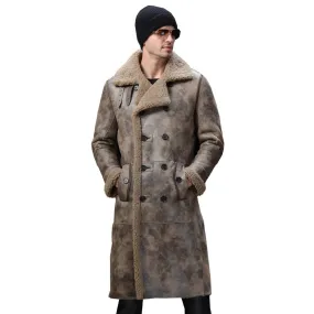 Luxury Men's Sheepskin Coat Genuine Leather Male Formal Casual Winter Long Thick Jacket Sheepskin Shearling Men Fur Outwear 5XL