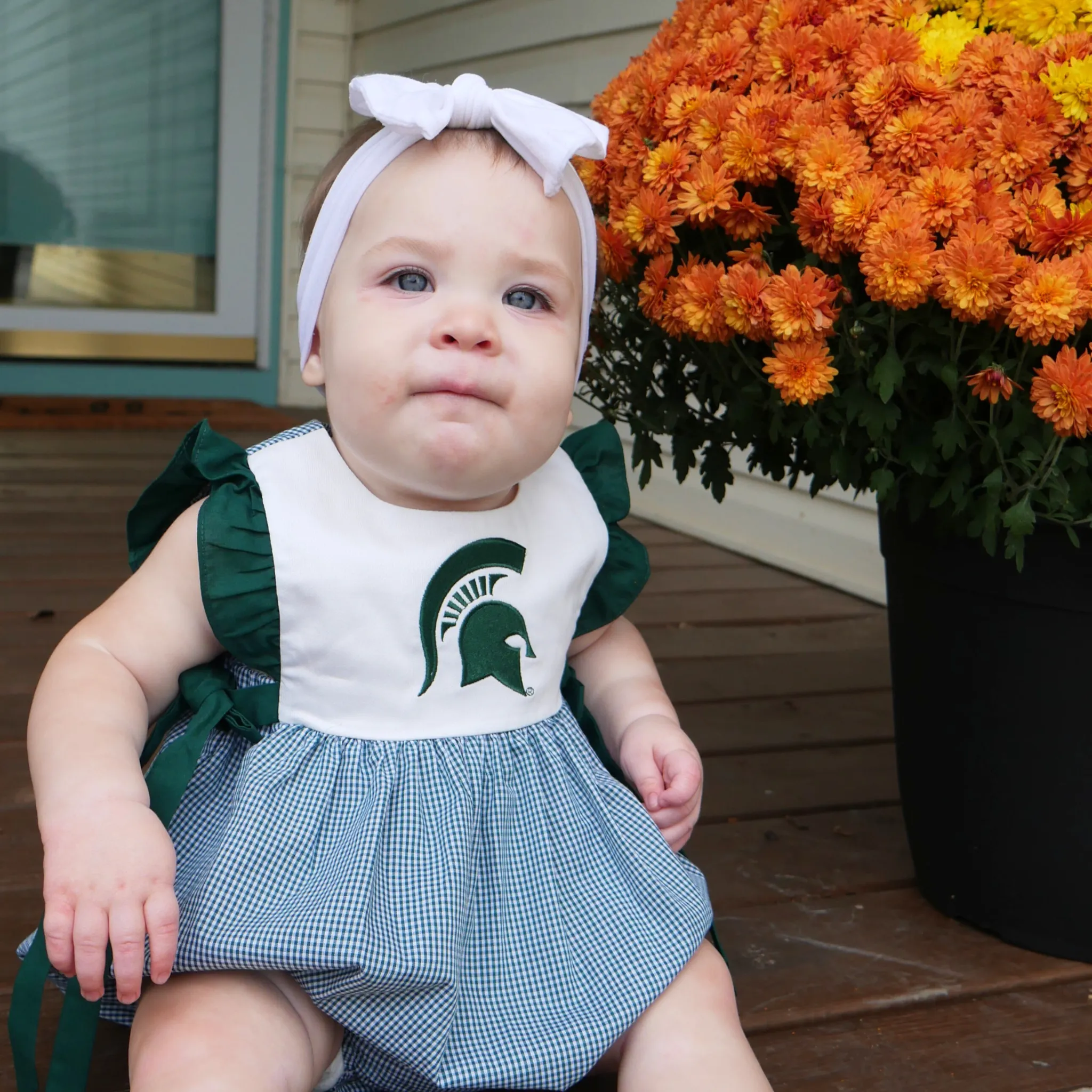 Michigan State Spartans Embroidered Infant Bubble Romper