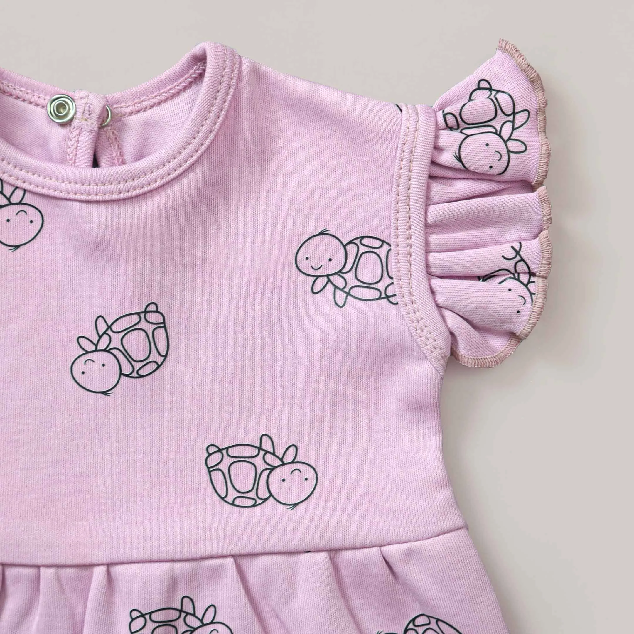 Mini Turtles Printed Baby Romper