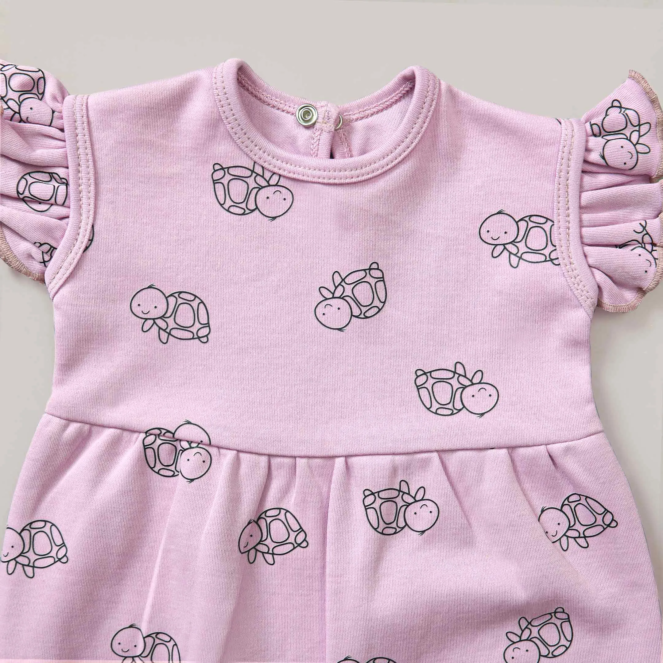 Mini Turtles Printed Baby Romper