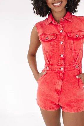 Missing You Romper - Red