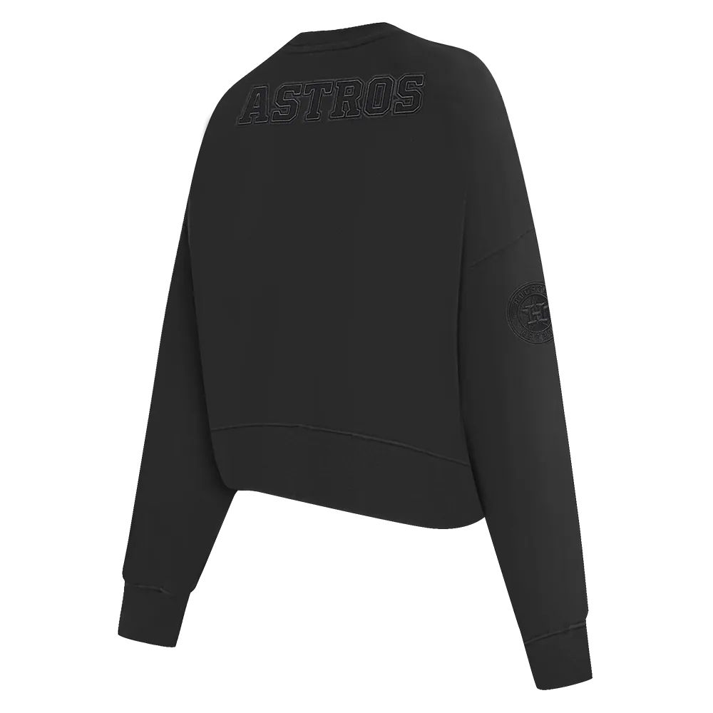 MLB HOUSTON ASTROS NEUTRAL WOMEN'S CREWNECK (BLACK)