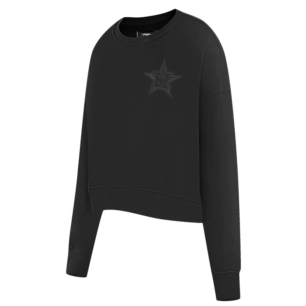 MLB HOUSTON ASTROS NEUTRAL WOMEN'S CREWNECK (BLACK)