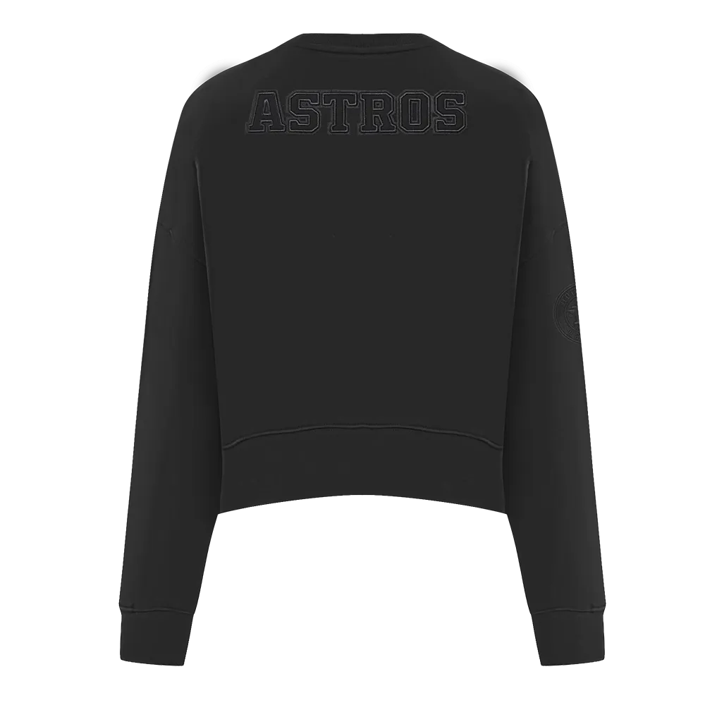 MLB HOUSTON ASTROS NEUTRAL WOMEN'S CREWNECK (BLACK)