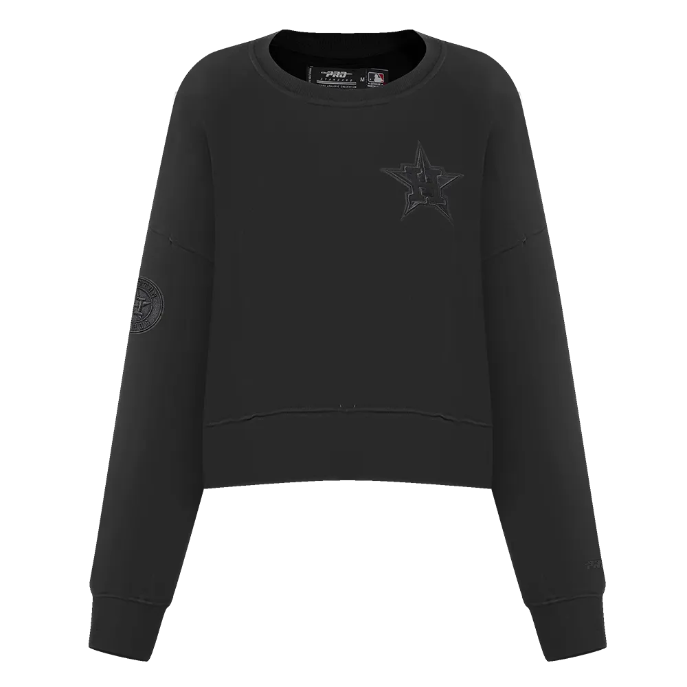 MLB HOUSTON ASTROS NEUTRAL WOMEN'S CREWNECK (BLACK)