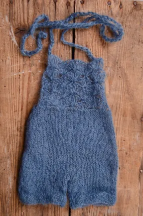 Mohair Romper - Steel Blue