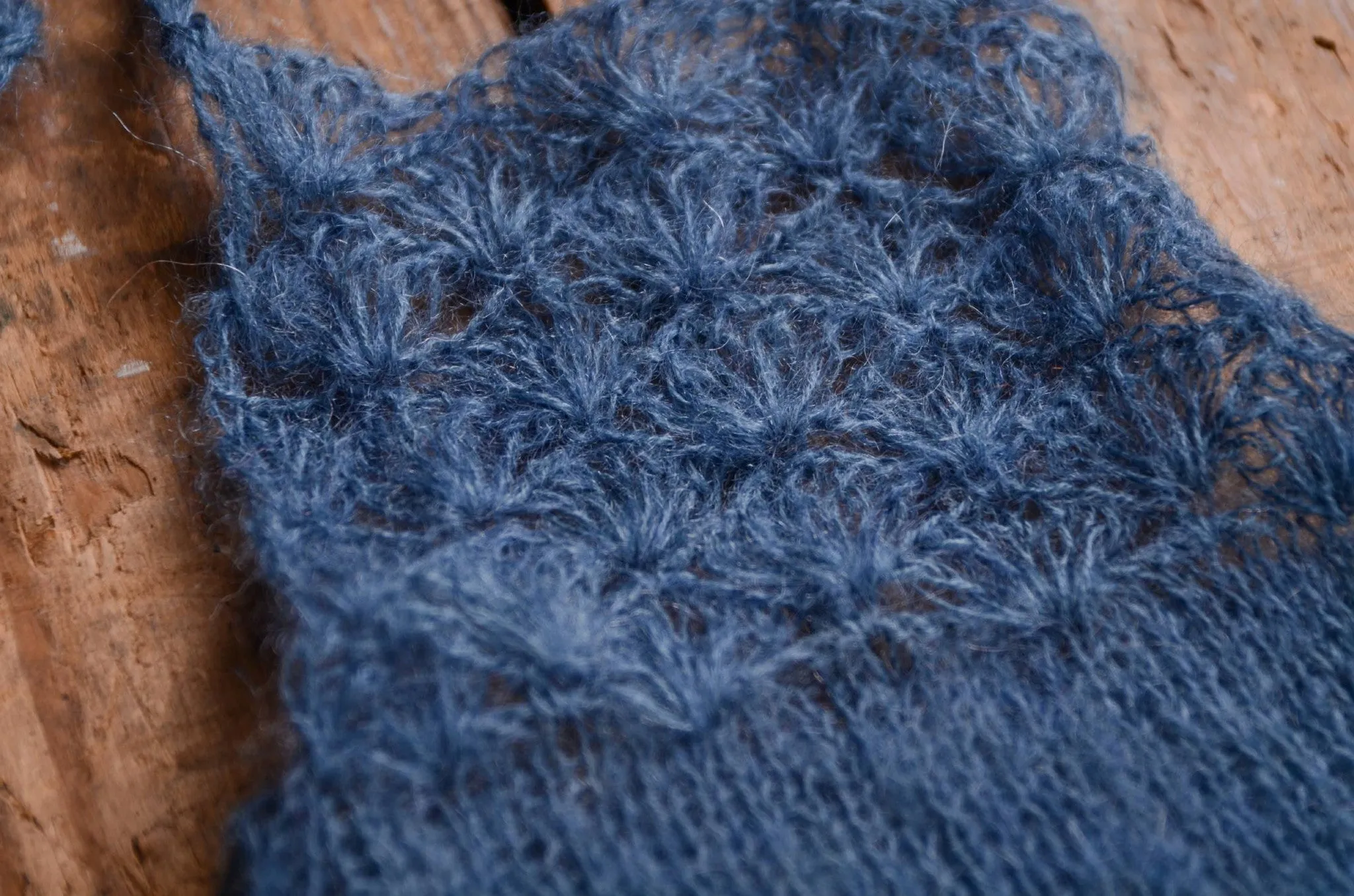 Mohair Romper - Steel Blue