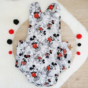 MOUSE print print Baby Romper, Size 1