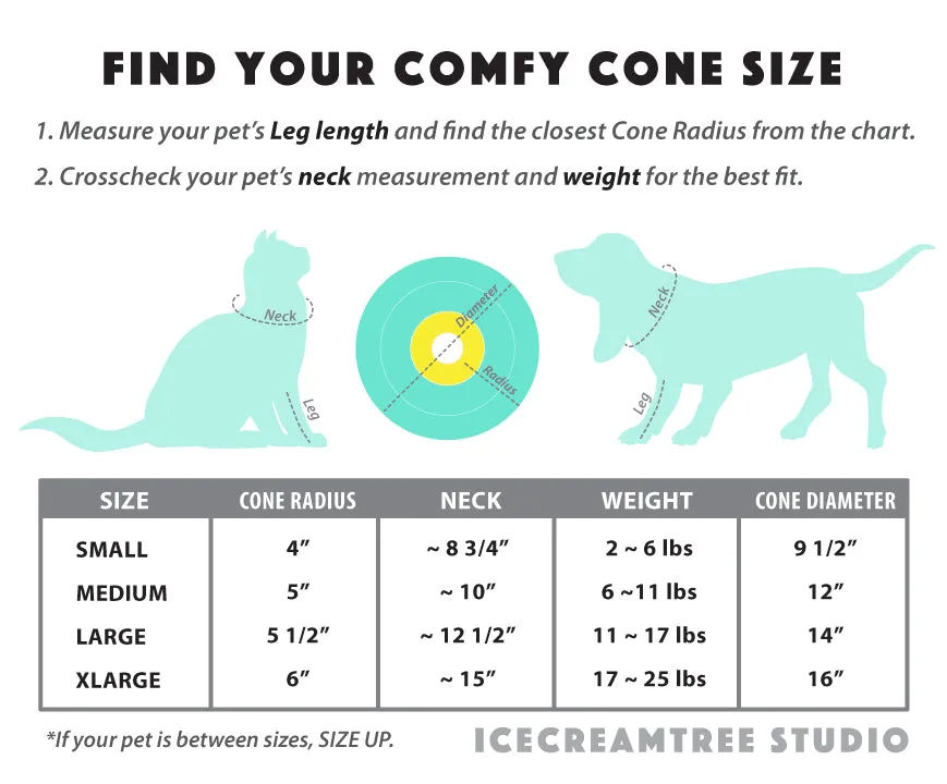 Navy Soft Comfy Cone - Hypoallergenic - Pet Recovery Collar