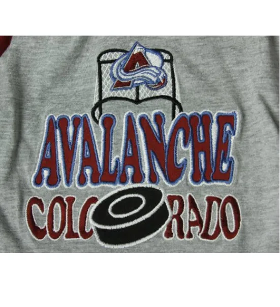 NHL Infant Colorado Avalanche Baby Short Sleeve Goalie Romper, Grey