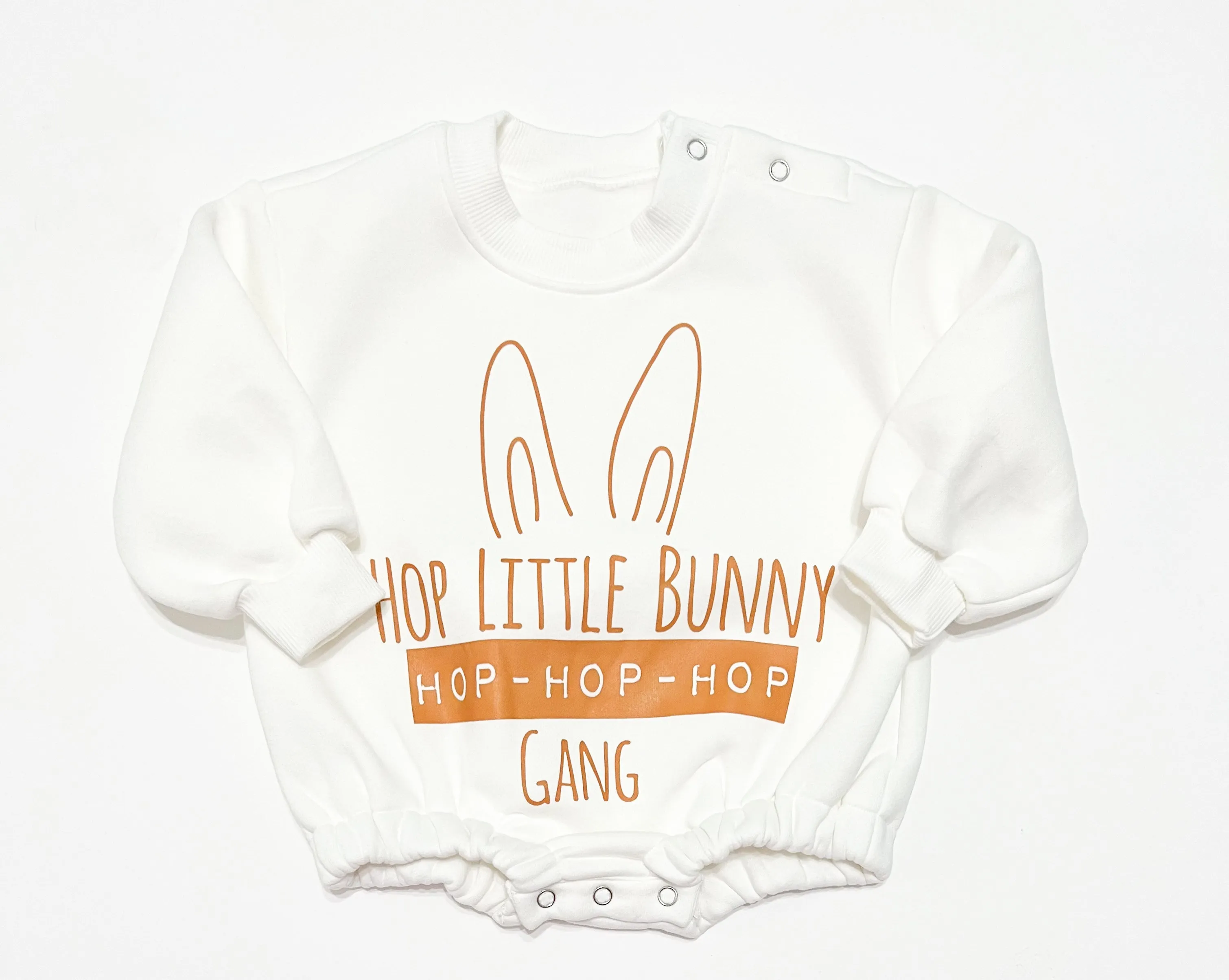 Organic Terry Hop Bunny Romper