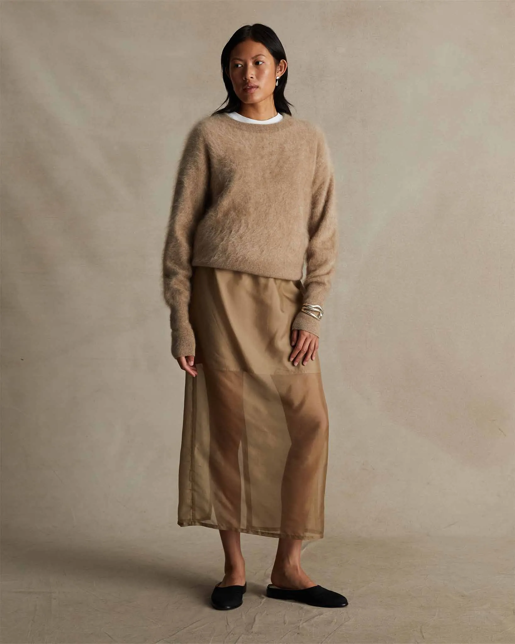 Organza Devon Skirt - Olive