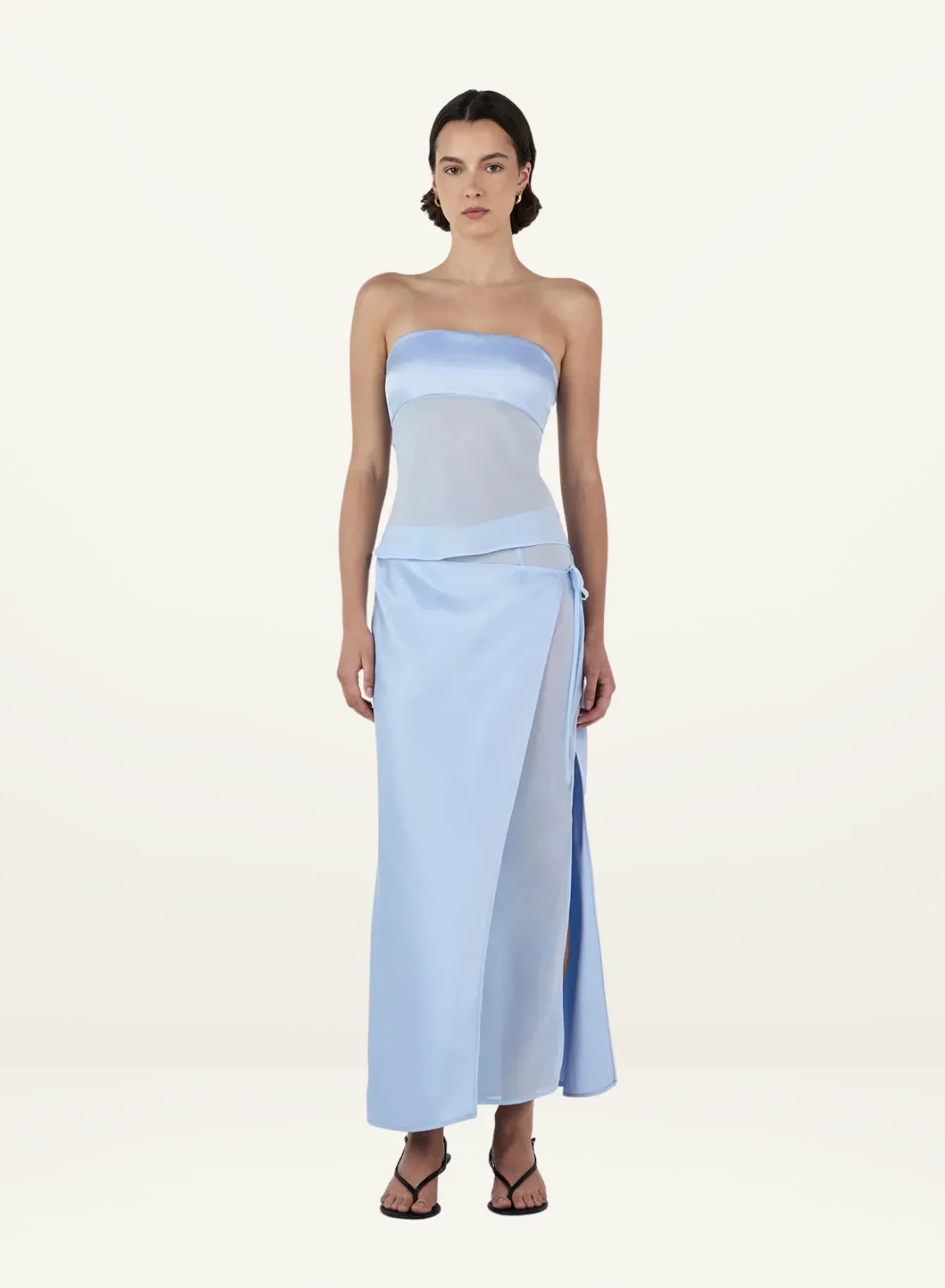Ownley Ricky Midi Skirt in BABY BLUE