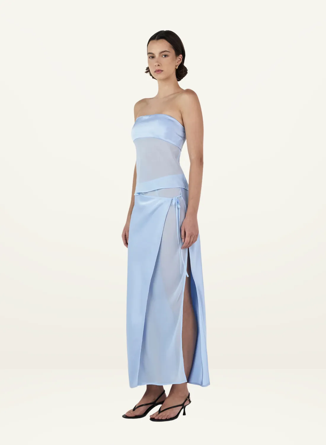 Ownley Ricky Midi Skirt in BABY BLUE