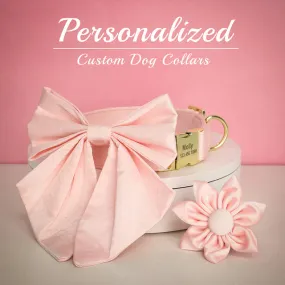 Peach Orange Butterfly Collar With Flower- Personalized
