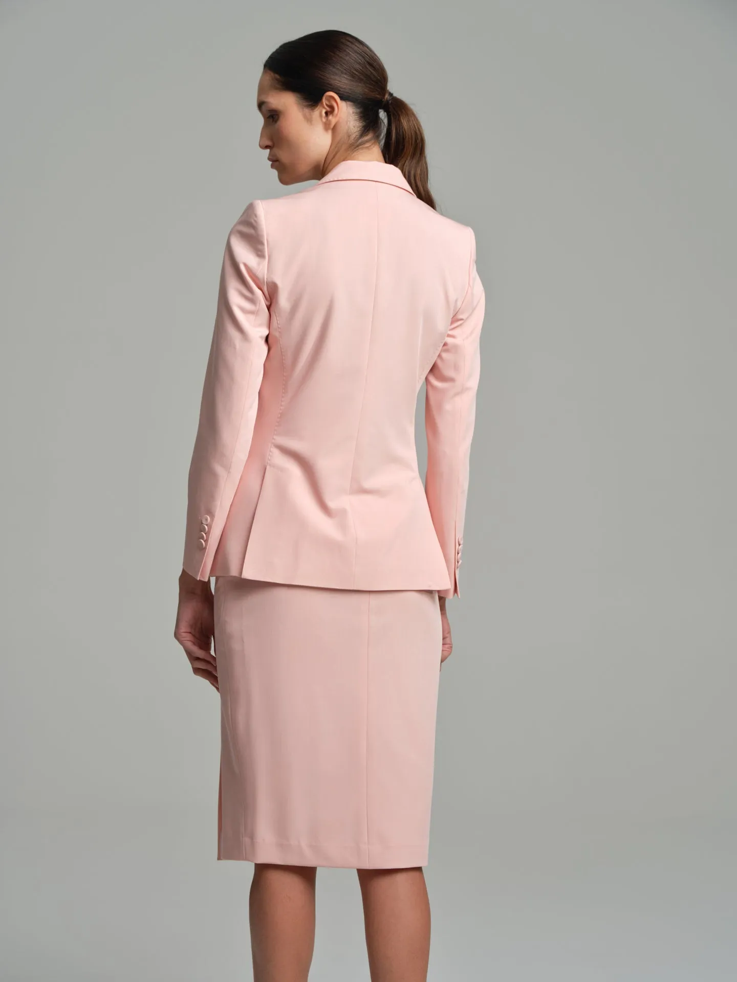 Pencil skirt with decorative buttons