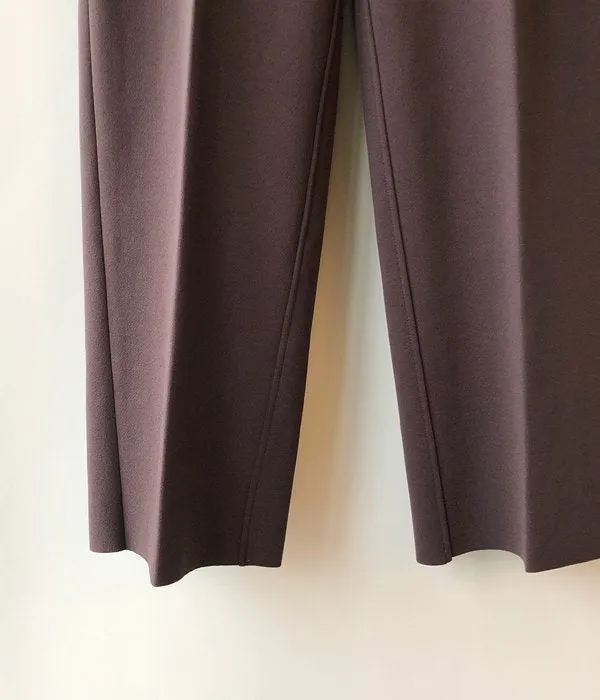 PHEENY/AMUNZEN HIGH WAIST TAPERED PANTS(CHOCOLATE)