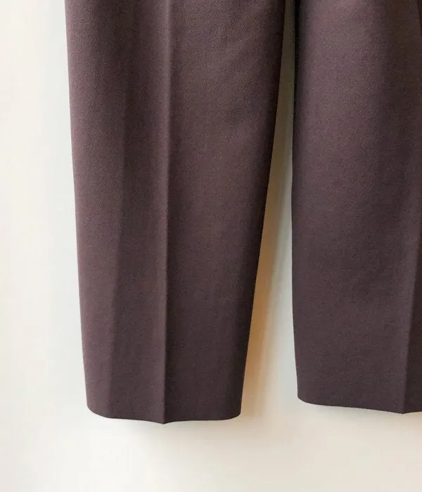PHEENY/AMUNZEN HIGH WAIST TAPERED PANTS(CHOCOLATE)