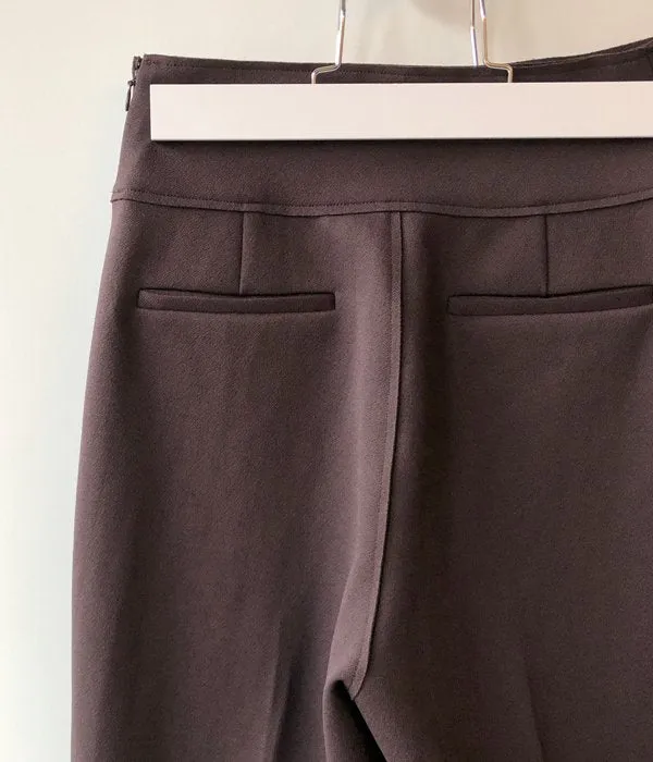 PHEENY/AMUNZEN HIGH WAIST TAPERED PANTS(CHOCOLATE)
