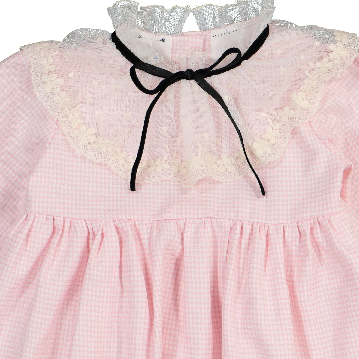 Pink Check Romper