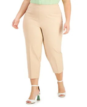 Plus High-Waist Cropped Pants
