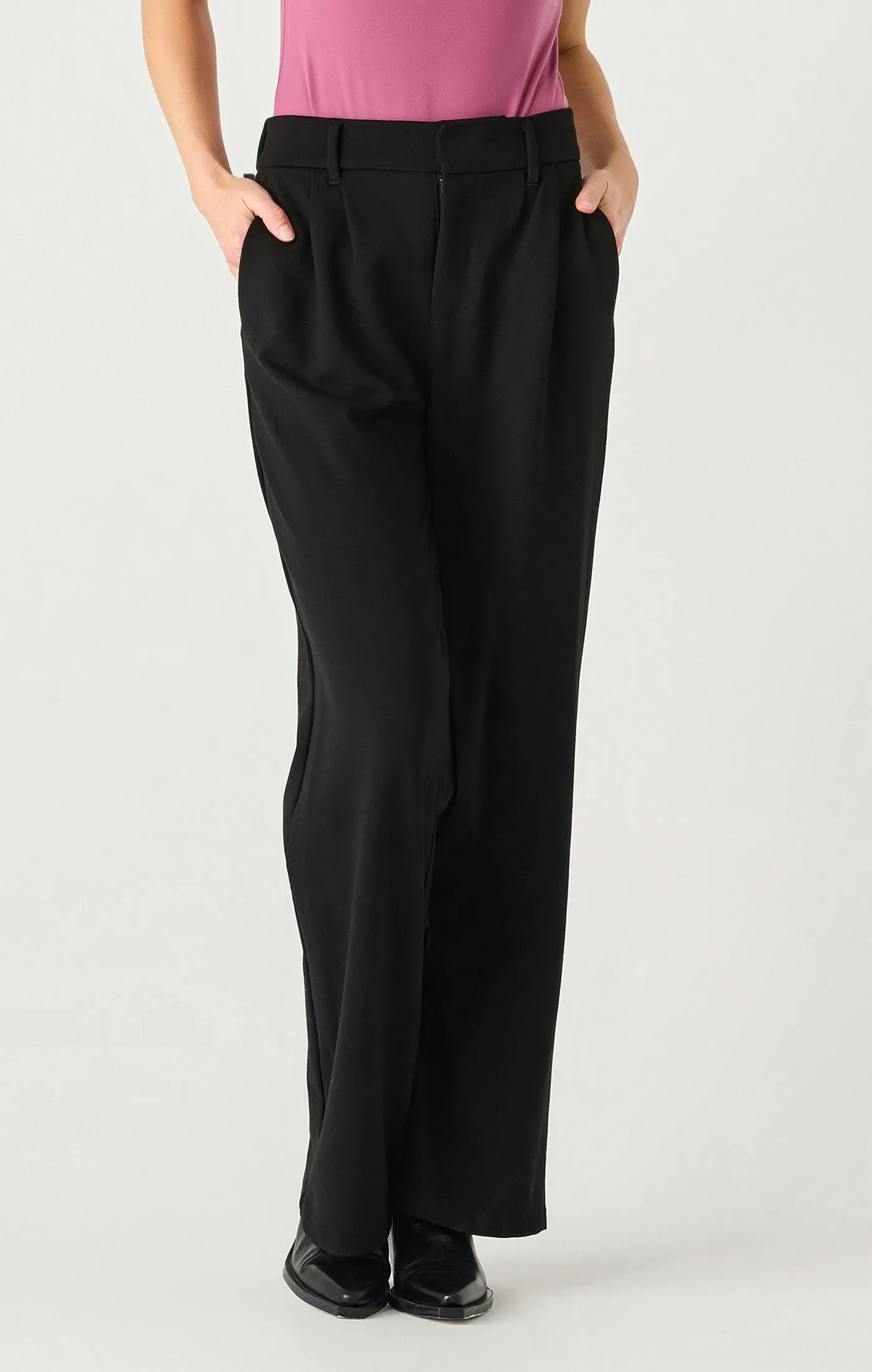 Ponte Knit Wide Leg Trouser (Dex)