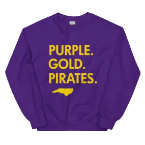 Purple Gold Pirates Vintage Sweatshirt