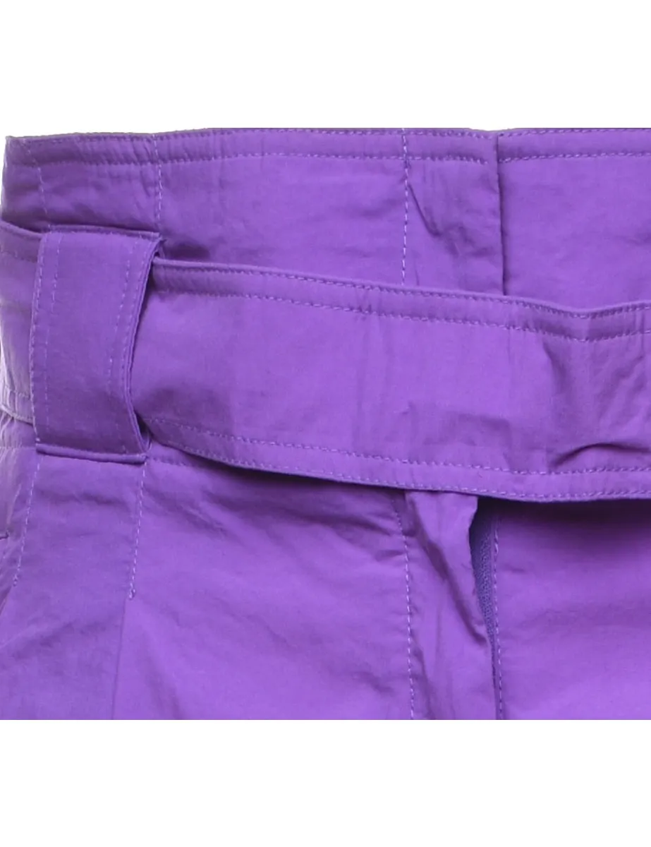 Purple High-Waist Track Pants - W32 L33