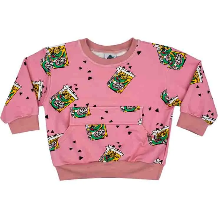 Raspberry Republic Sweatshirt with Front Pocket - Gator Pink