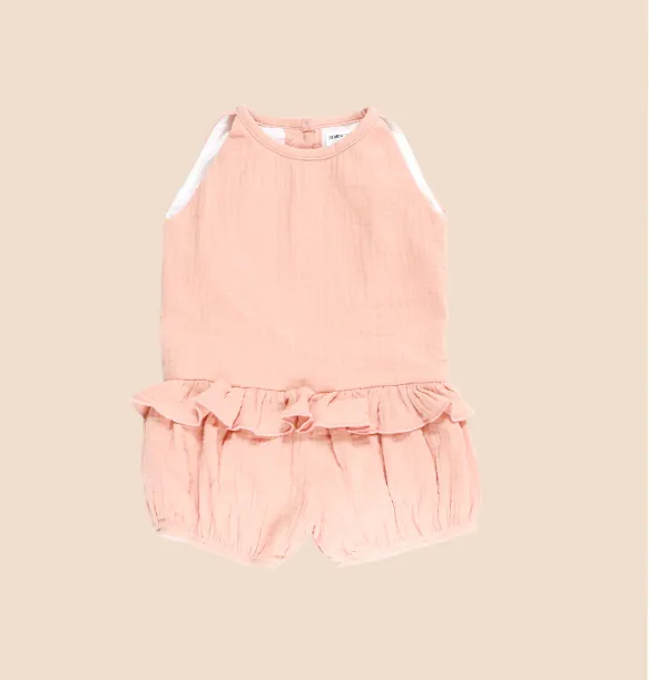 REM Pink Ruffle Muslin Bubble