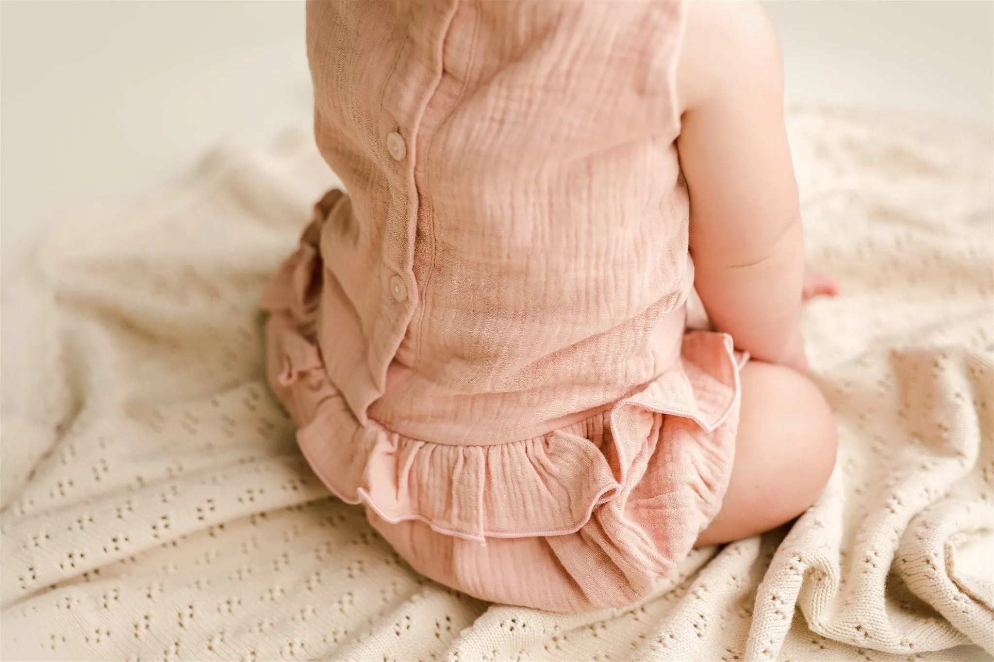 REM Pink Ruffle Muslin Bubble