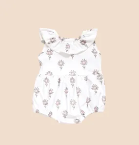 REM Ruffle Neck Floral Printed Romper
