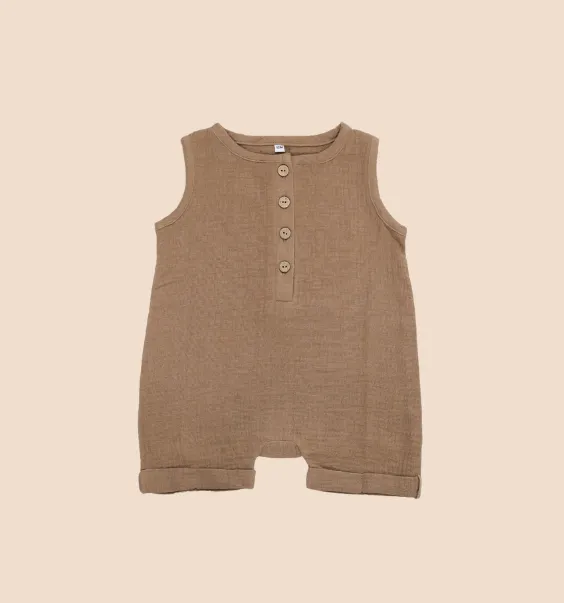 REM Sleeveless Shortall in Mocha