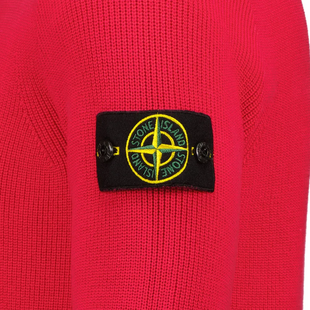 Ribbed Crewneck Knitted Sweatshirt