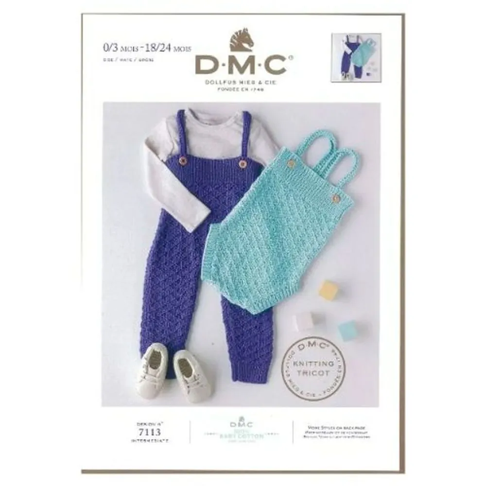 Romper & Dungaree's Knitting Pattern (7113)