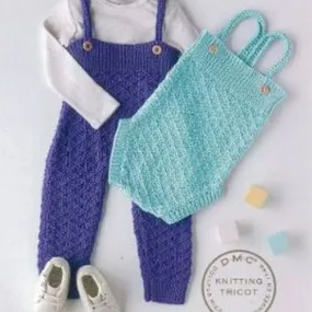 Romper & Dungaree's Knitting Pattern (7113)